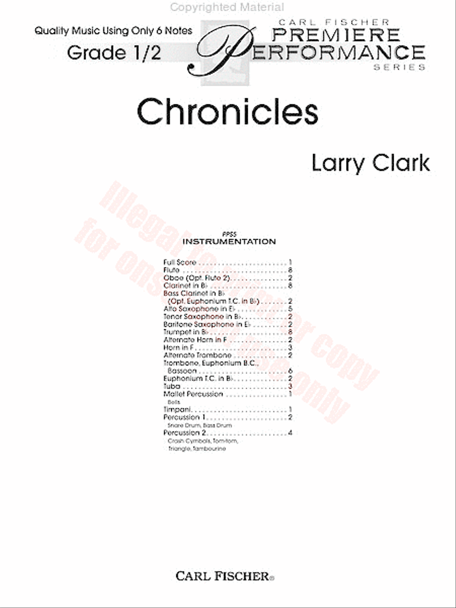 Chronicles Concert Band scores gallery preview page 2