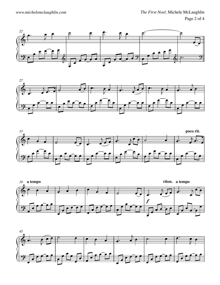 The First Noel The First Noel Piano Solo scores gallery preview page 2