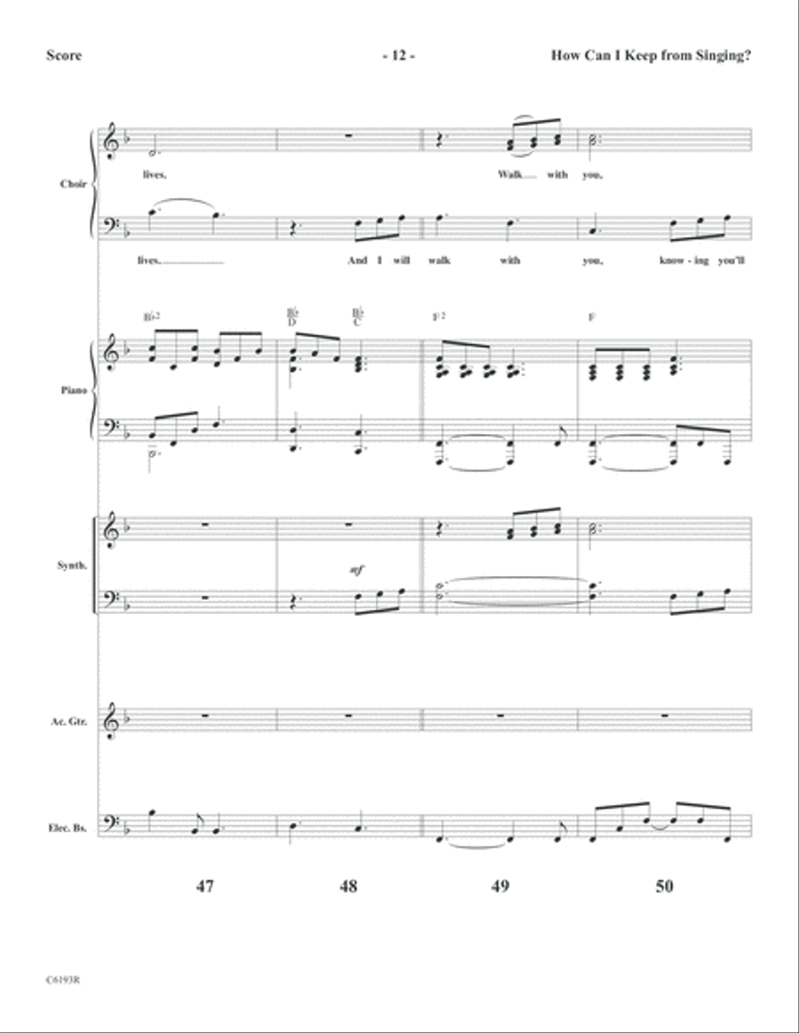How Can I Keep From Singing? Choir scores gallery preview page 13