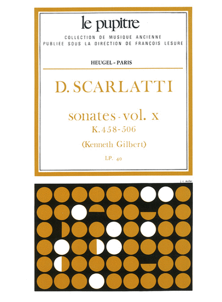 Oeuvres Completes Pour Clavier Volume 10 Sonates K458 A K506 (lp40) by Domenico Scarlatti Harpsichord - Sheet Music
