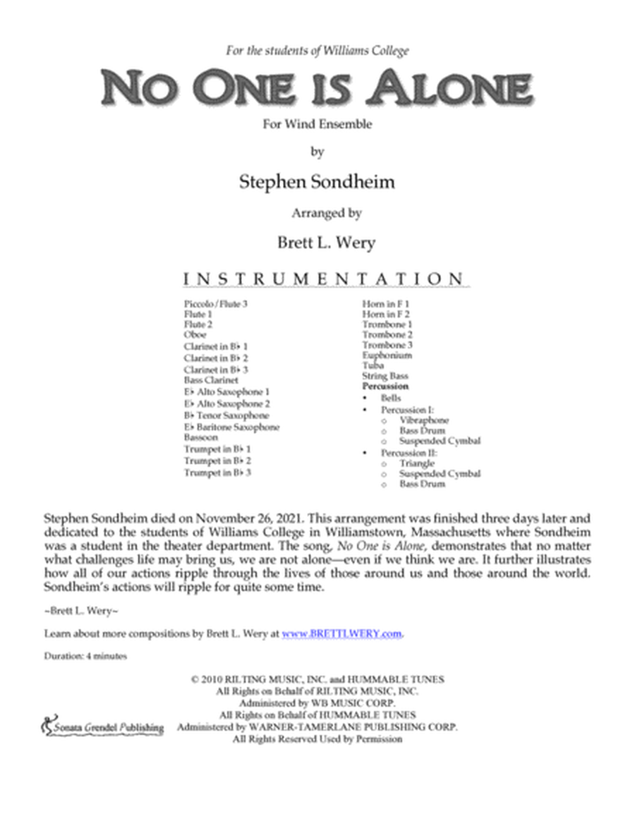 No One Is Alone image number null