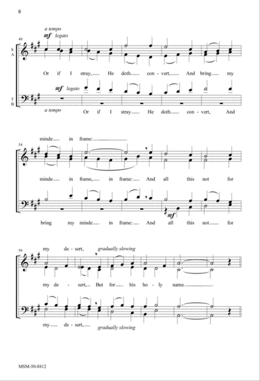 The God of Love My Shepherd Is 4-Part scores gallery preview page 6