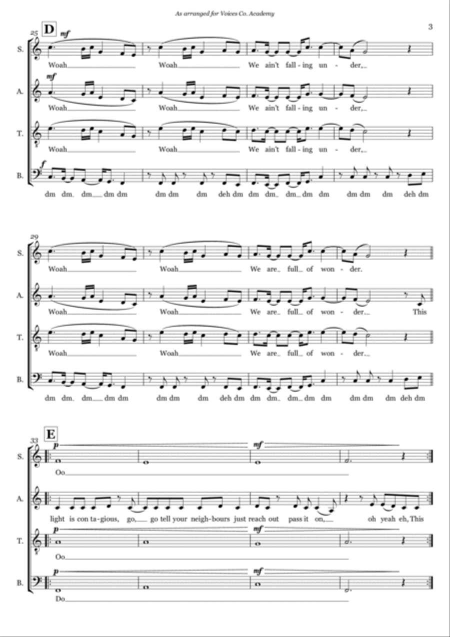 Wonder 4-Part scores gallery preview page 3