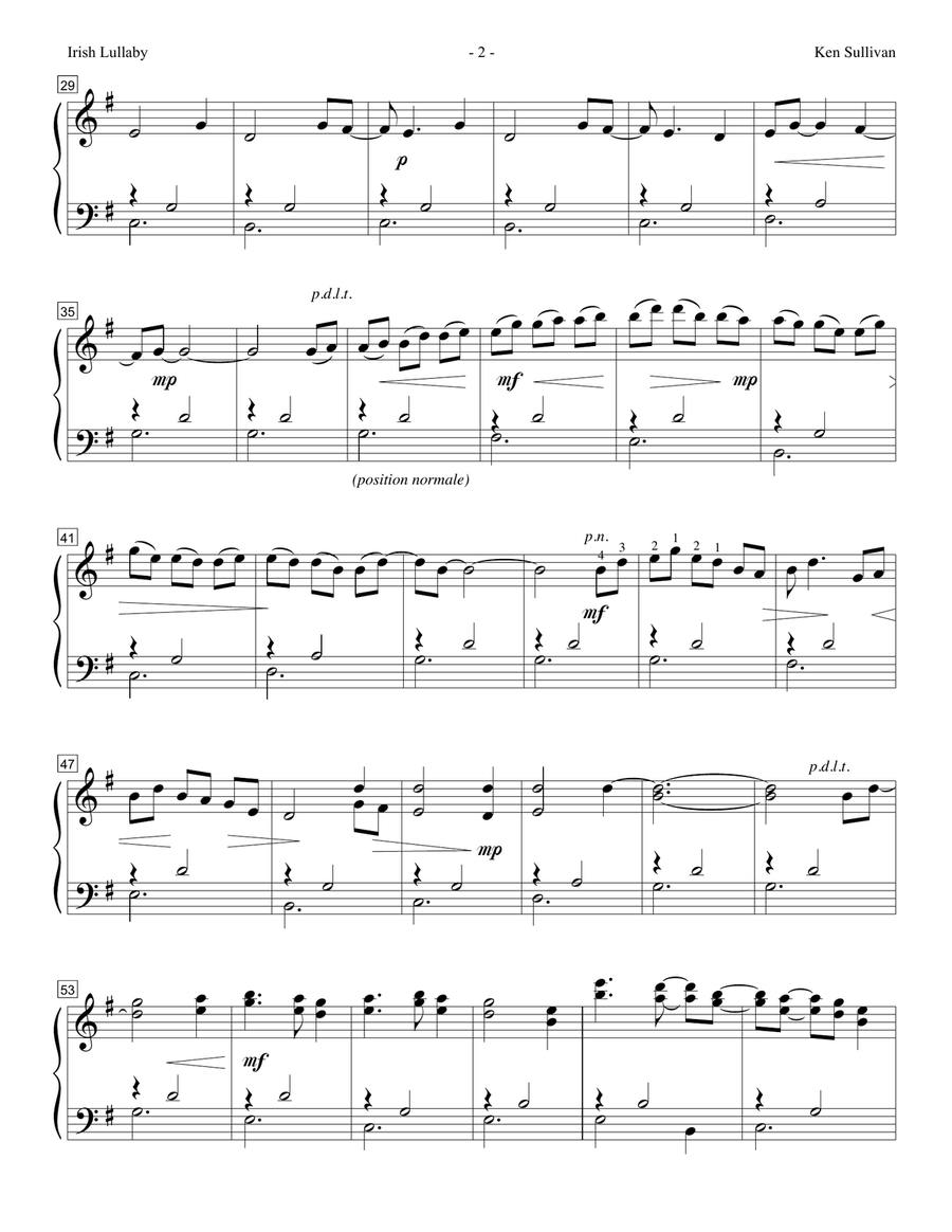 Irish Lullaby (for harp) Irish Lullaby (for harp) Harp scores gallery preview page 2