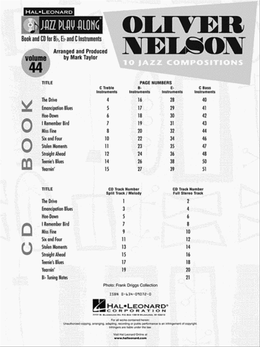 Oliver Nelson C Instrument scores gallery preview page 3