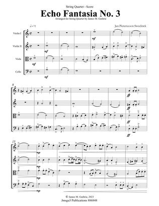 Sweelinck: Echo Fantasia No. 3 for String Quartet - Score Only