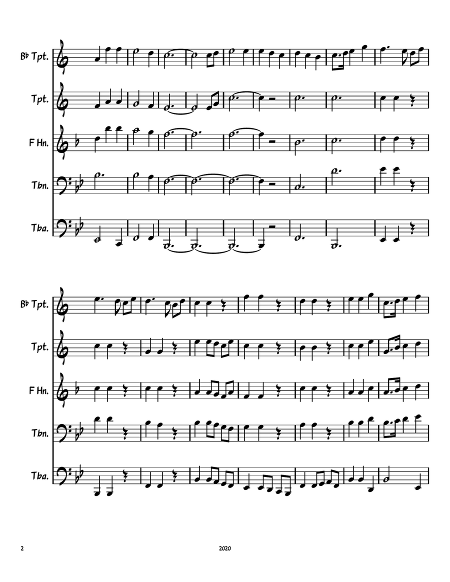 All Hail The Power Of Jesus' Name (Brass Quintet) 
