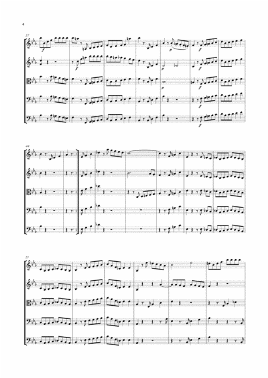 Mendelssohn - String Symphony No.6 in E flat major, MWV N 6 String Orchestra scores gallery preview page 4
