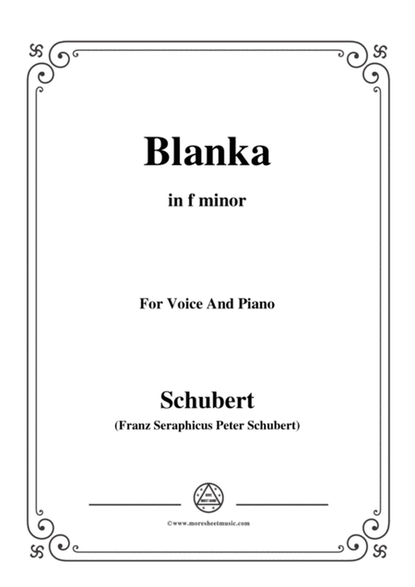 Schubert-Blanka,in f minor,for Voice&Piano image number null
