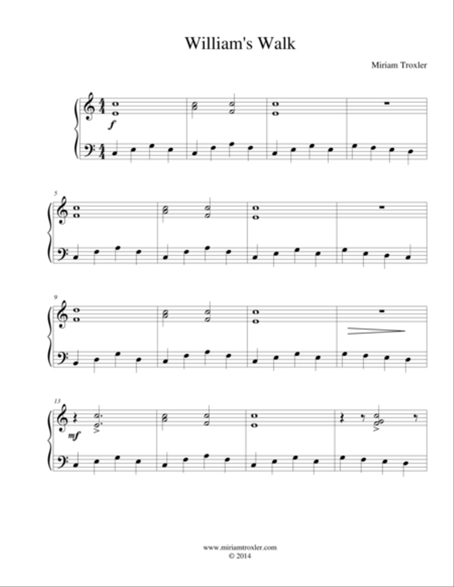 William's Walk Piano Method scores gallery preview page 1