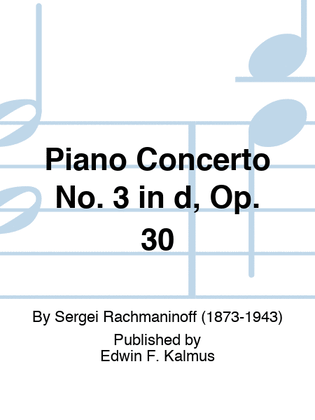 Book cover for Piano Concerto No. 3 in d, Op. 30