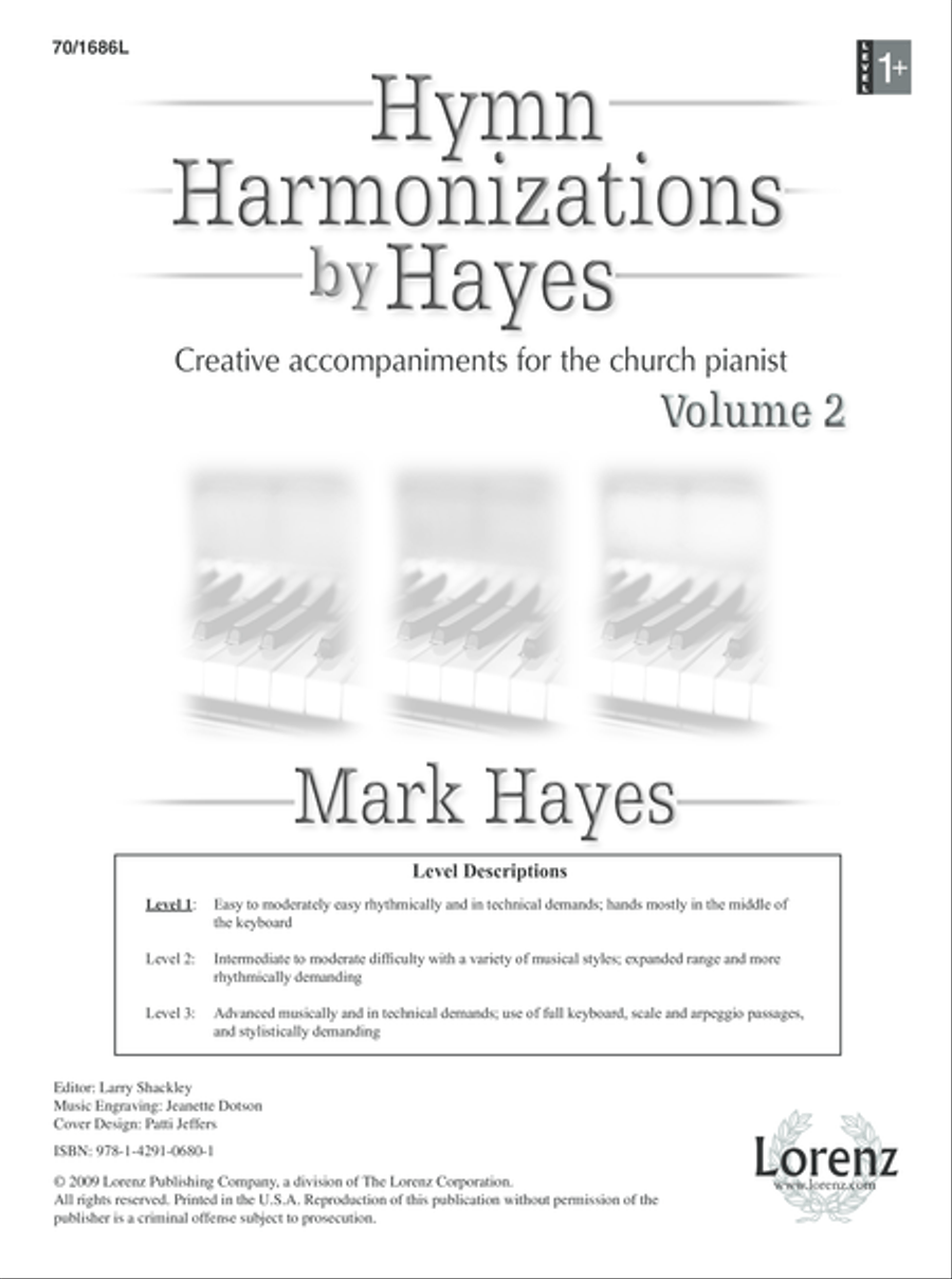 Hymn Harmonizations by Hayes, Vol. 2 Piano Solo scores gallery preview page 1