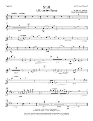 Still (A Hymn For Peace) - Violin