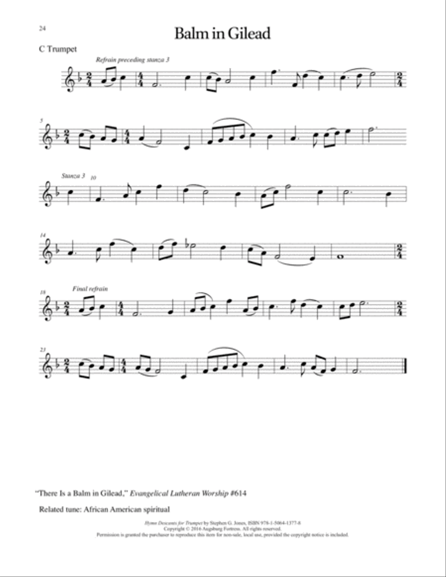 Hymn Descants for Trumpet C Trumpet scores gallery preview page 25