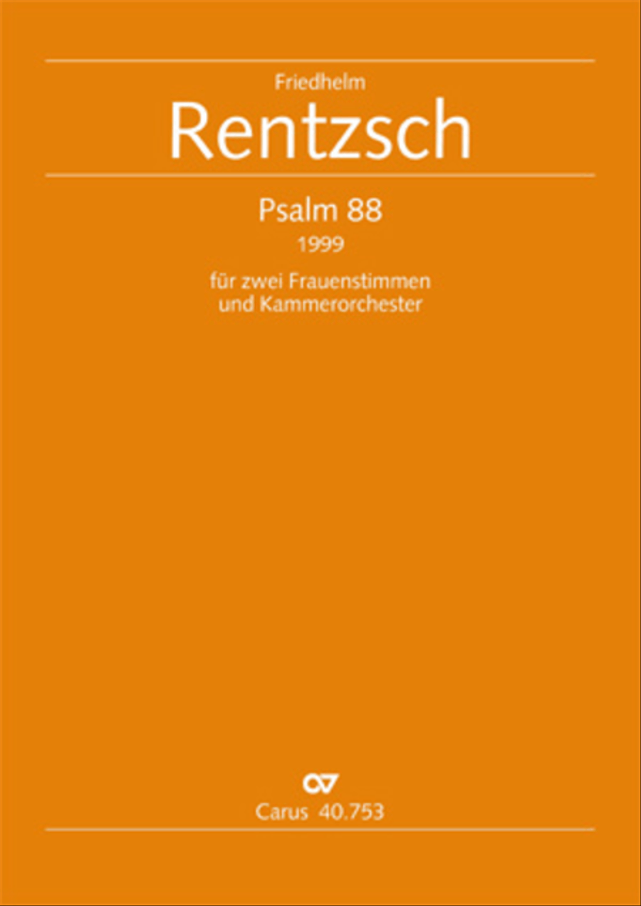 Psalm 88 for two female voices (Psalm 88 fur zwei Frauenstimmen und Kammerorchester) Women's Choir scores gallery preview page 1