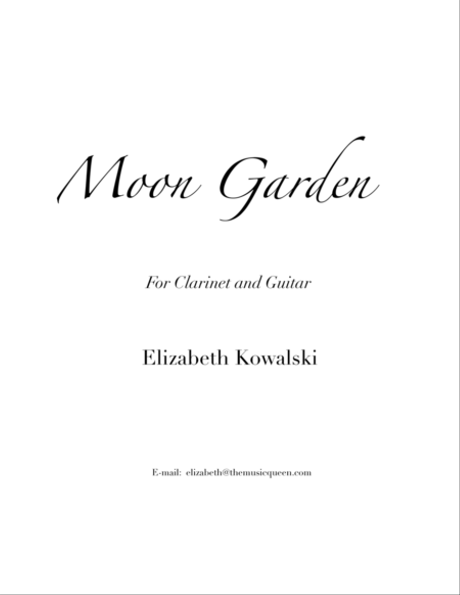 Moon Garden Clarinet scores gallery preview page 1