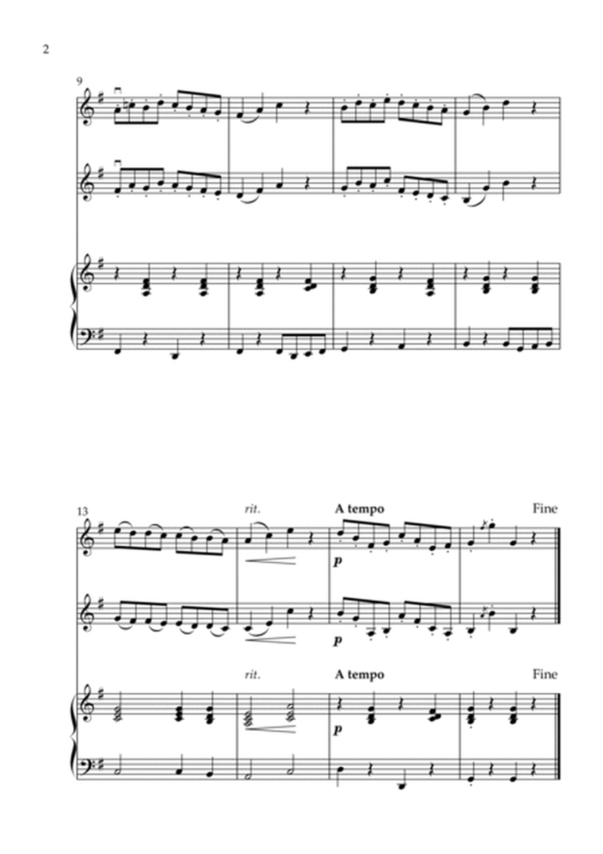 Gavotte (Rosine, ou L'épouse abandonnée) - arr. for 2 Violins & Piano ("I'll Second This" Series) image number null