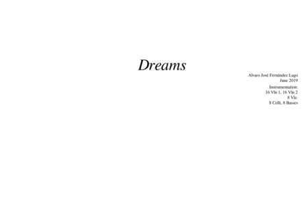 Dreams String Orchestra - Digital Sheet Music