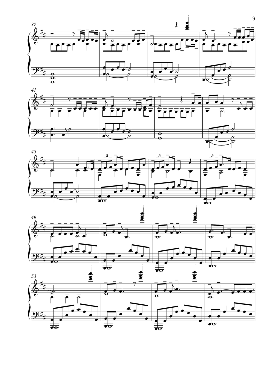 Dusk Till Dawn Piano Solo scores gallery preview page 3