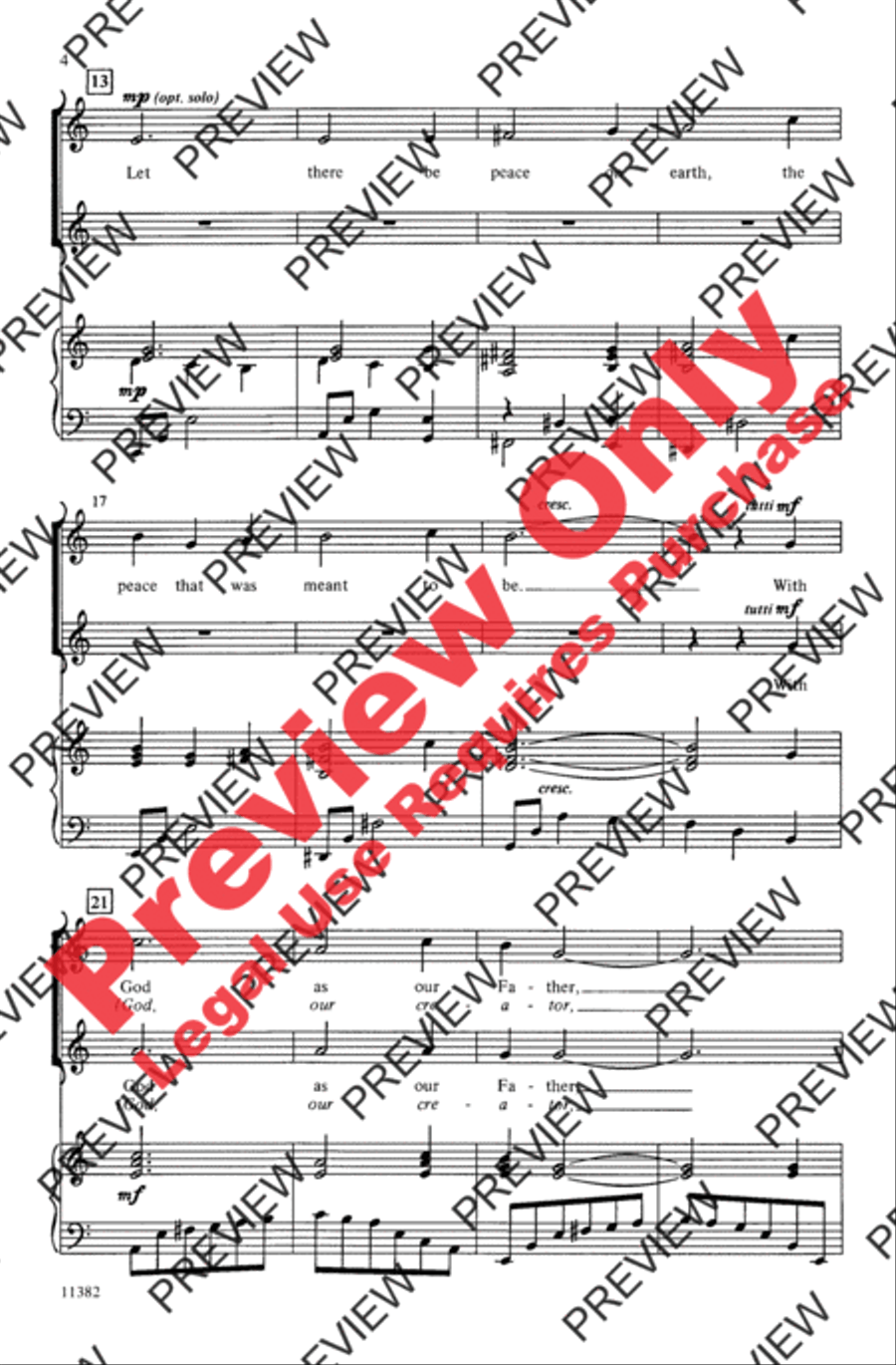 Let There Be Peace on Earth 2-Part scores gallery preview page 4