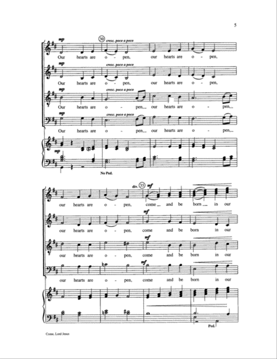 Come, Lord Jesus 4-Part scores gallery preview page 5