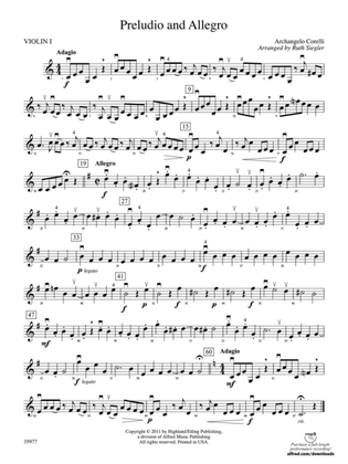 Preludio and Allegro: 1st Violin