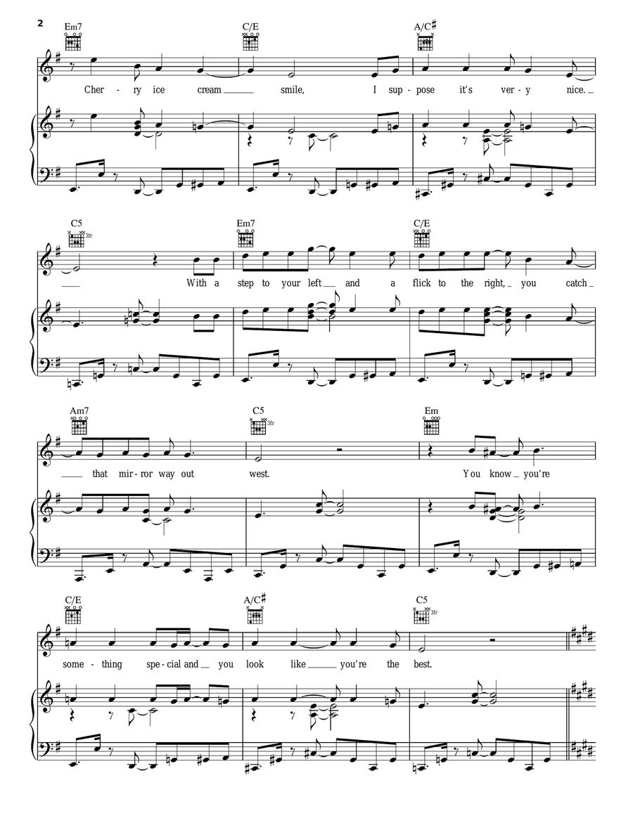 Rio Rio Piano, Vocal, Guitar scores gallery preview page 2