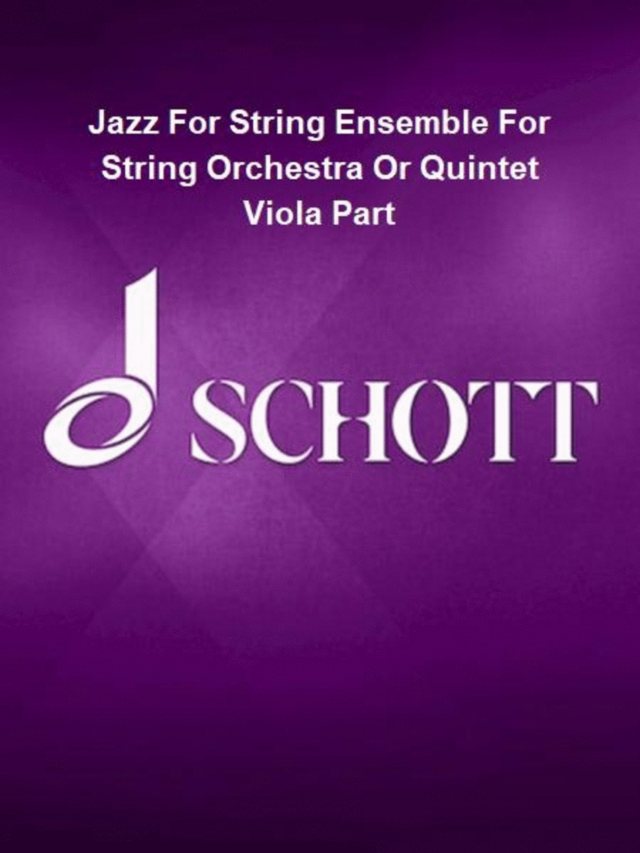 Jazz For String Ensemble For String Orchestra Or Quintet Viola Part String Orchestra scores gallery preview page 1