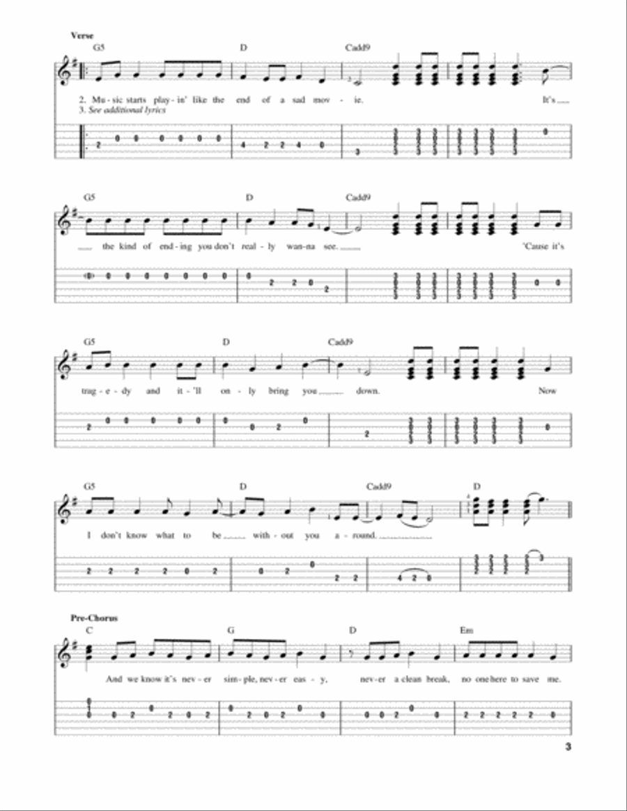 Breathe Acoustic Guitar scores gallery preview page 3