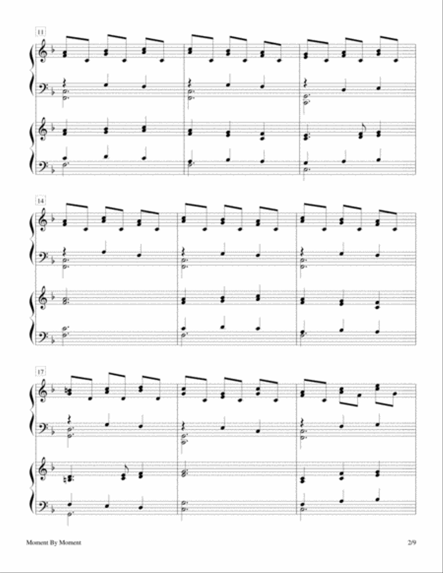 Moment By Moment (Keyboard Duet - 2 Pianos, 4 Hands) 2 Pianos, 4-Hands scores gallery preview page 2
