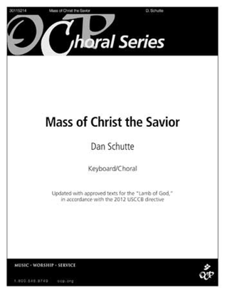 Book cover for Mass of Christ the Savior (2013 revision)