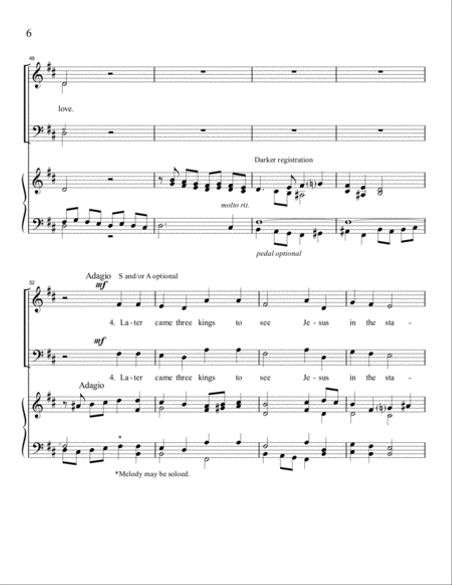 When Our Lord Was Born That Night 4-Part scores gallery preview page 6