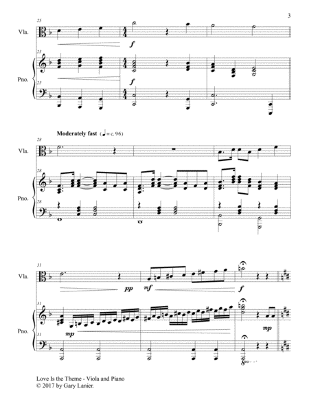 3 HYMNS OF GOD'S LOVE (for Viola and Piano with Score/Parts) image number null