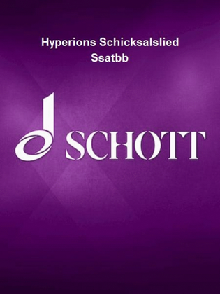 Book cover for Hyperions Schicksalslied Ssatbb