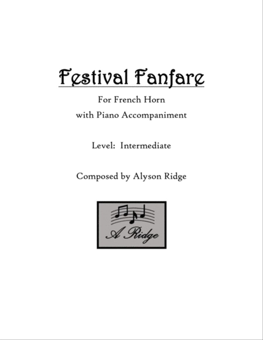 Festival Fanfare Horn scores gallery preview page 1