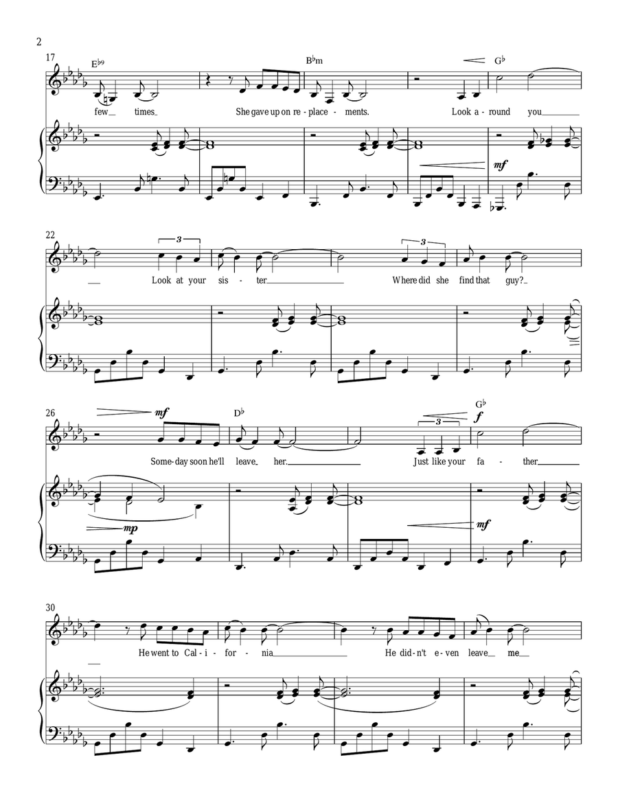 The Same Thing (The Office Girl's Lament) Piano, Vocal scores gallery preview page 2