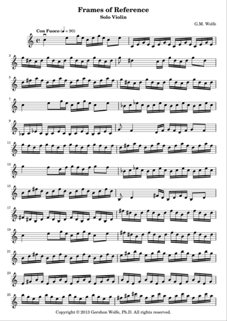 Frames of Reference Violin Solo scores gallery preview page 1