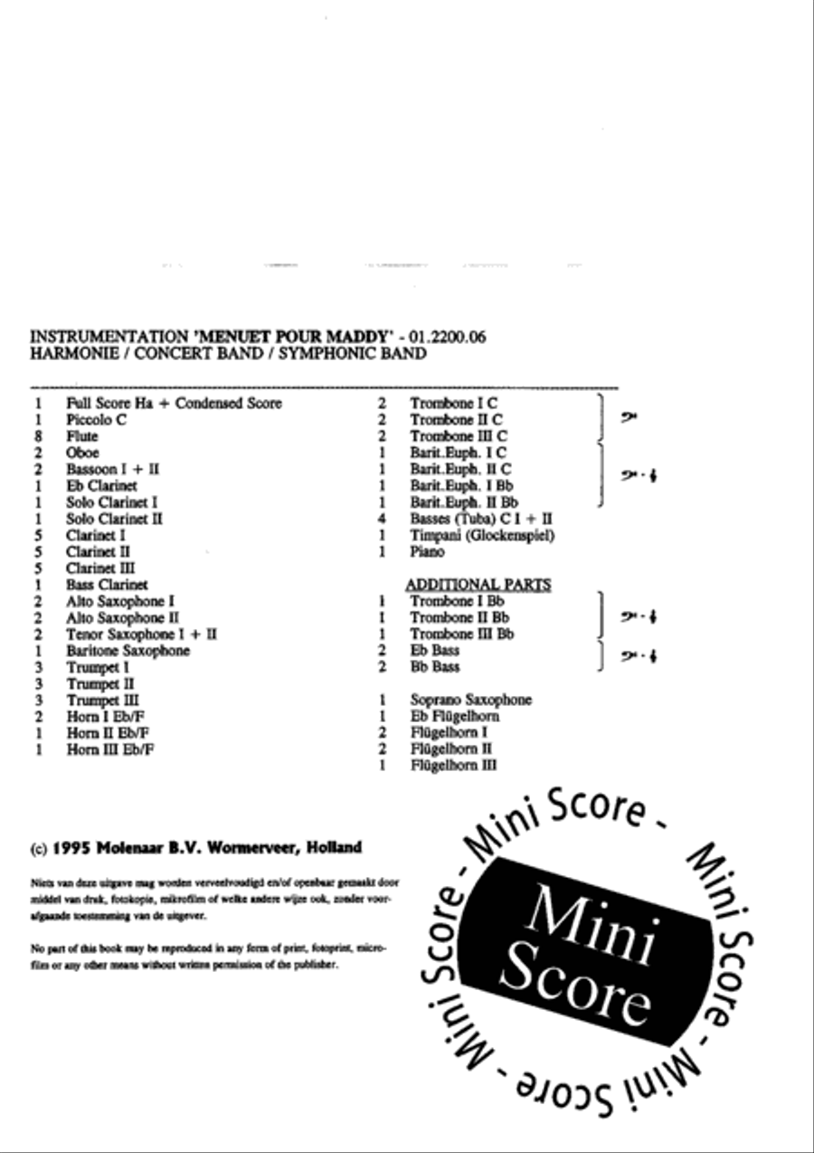 Menuet Pour Maddy Menuet Pour Maddy Fanfare Band scores gallery preview page 4