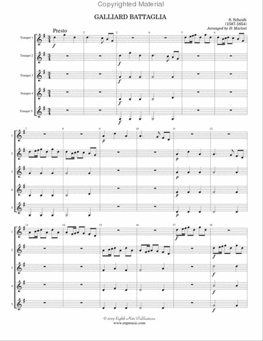 Galliard Battaglia Small Ensemble scores gallery preview page 2