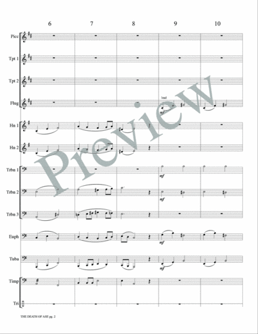Death of Ase Death of Ase Small Ensemble scores gallery preview page 4