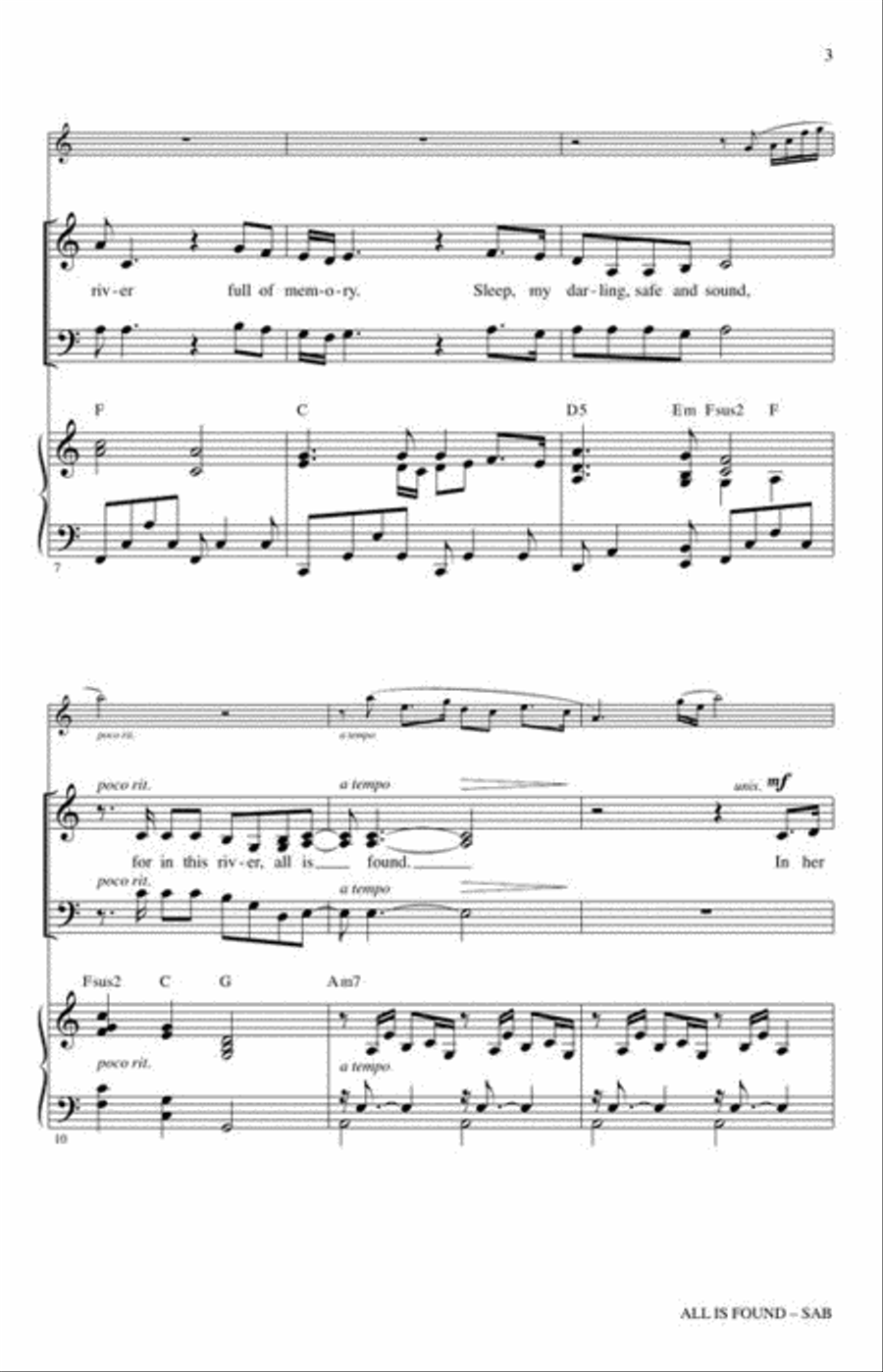 All Is Found 3-Part scores gallery preview page 4