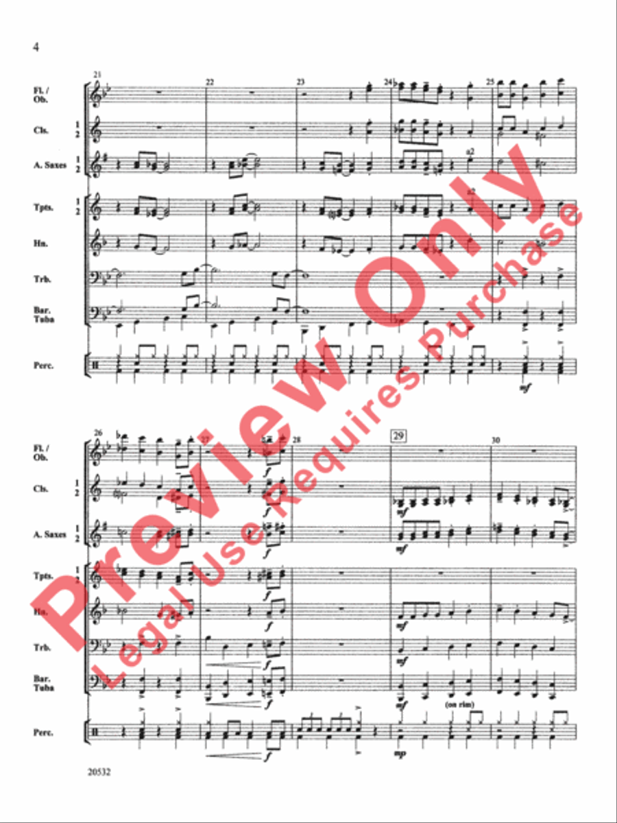 Big Band Bop Concert Band scores gallery preview page 5