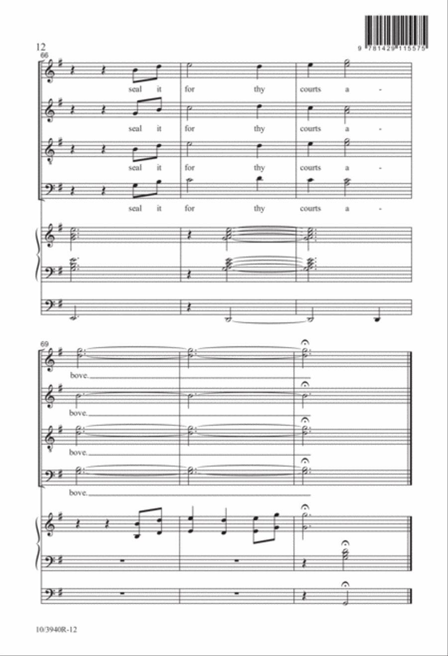 Come, Thou Fount of Every Blessing 4-Part scores gallery preview page 12