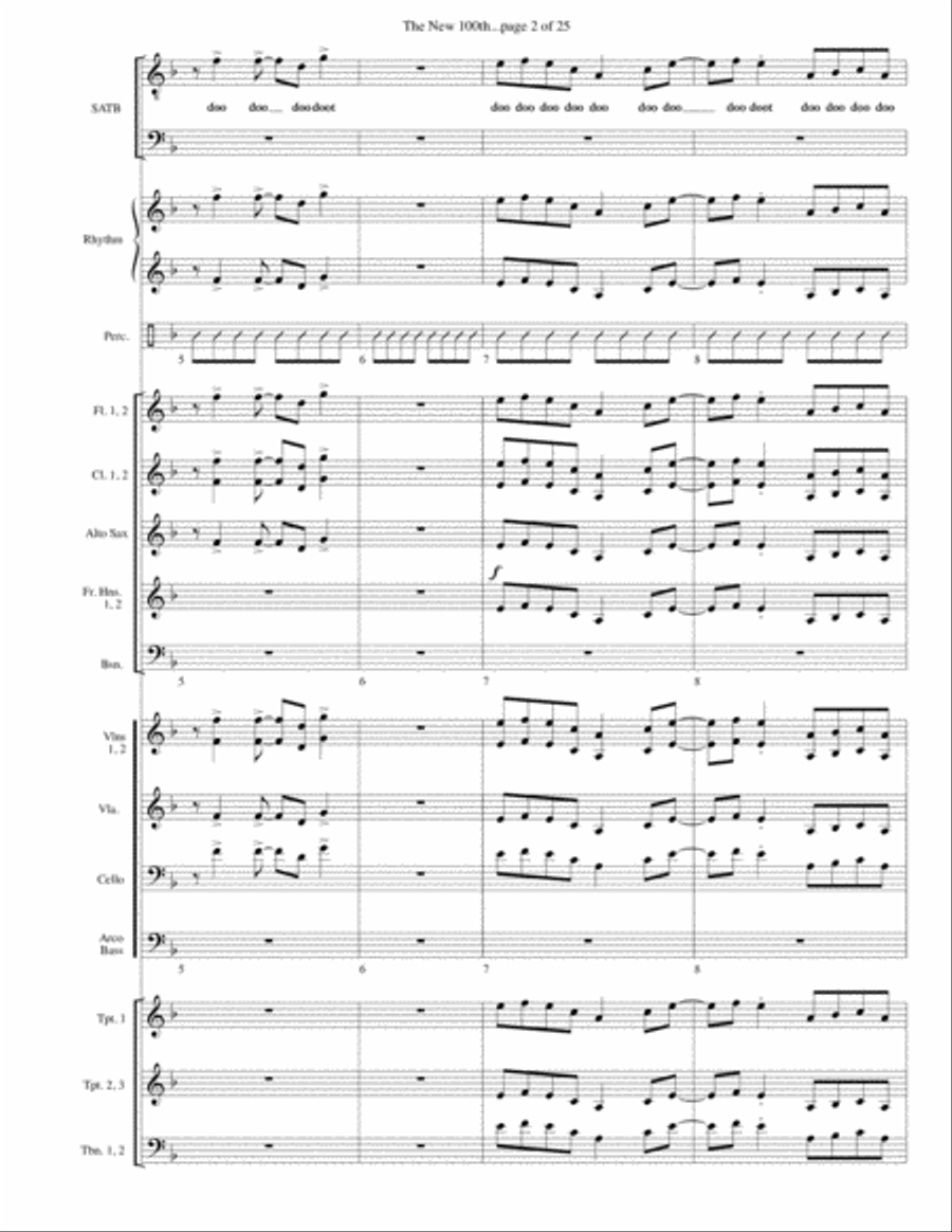The New 100th--full score and parts 4-Part scores gallery preview page 2