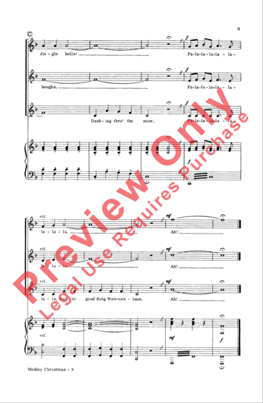 Medley Christmas Medley Christmas Women's Choir scores gallery preview page 9