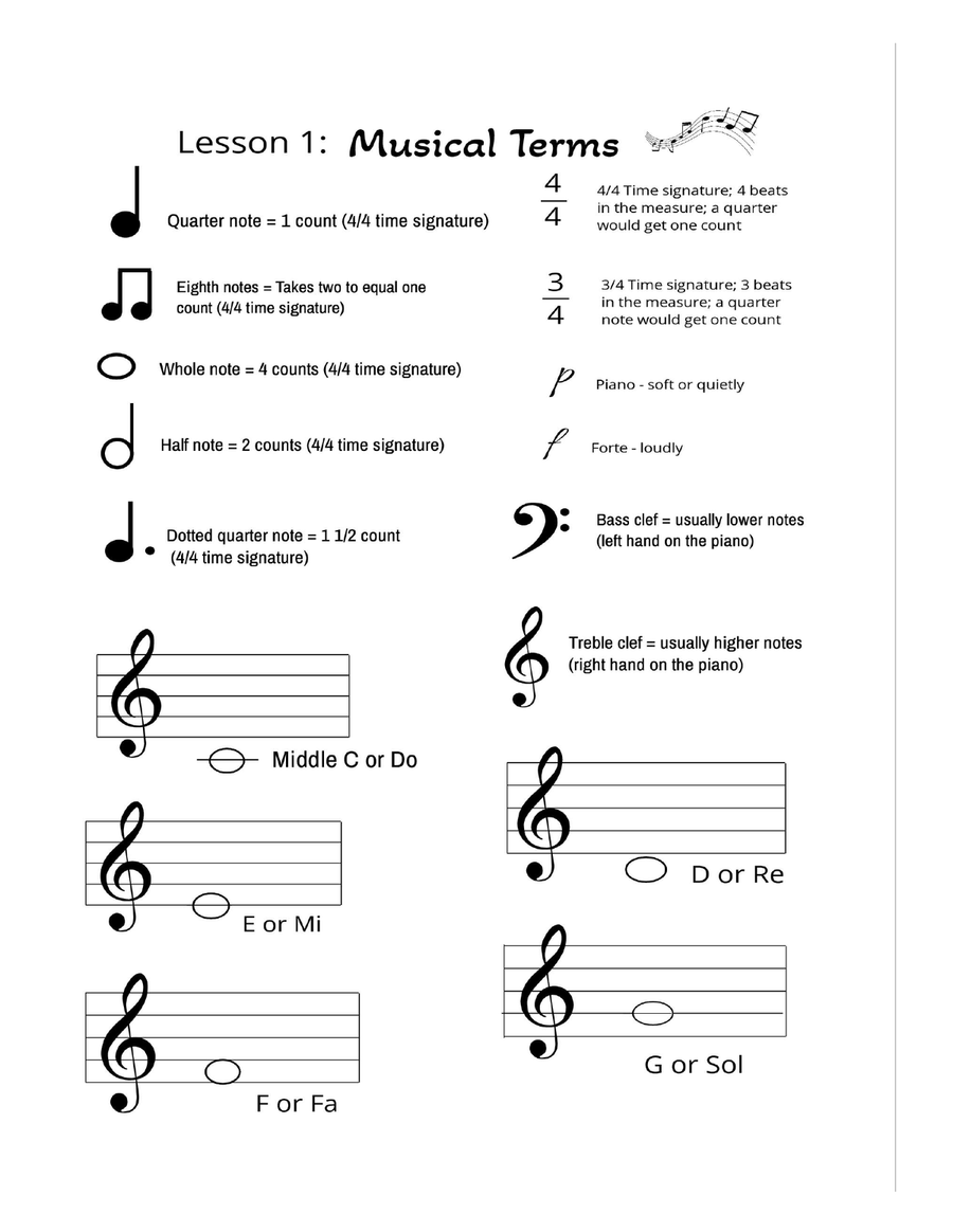 The Early Beginner Vocal Lesson Book: Learn to Sing (Primer) Medium Voice scores gallery preview page 2