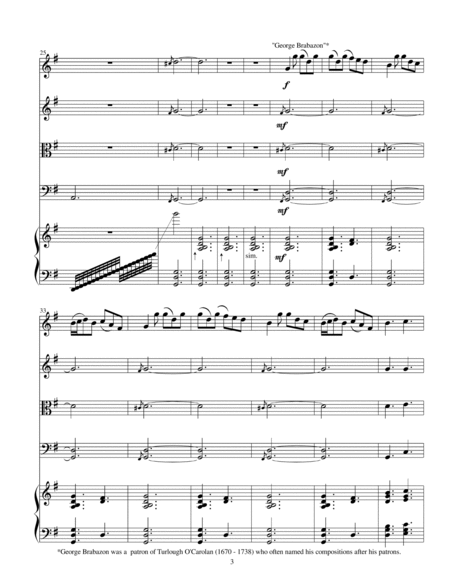 I Saw Three Ships (score), arranged for string quartet or flute quartet with harp or keyboard image number null