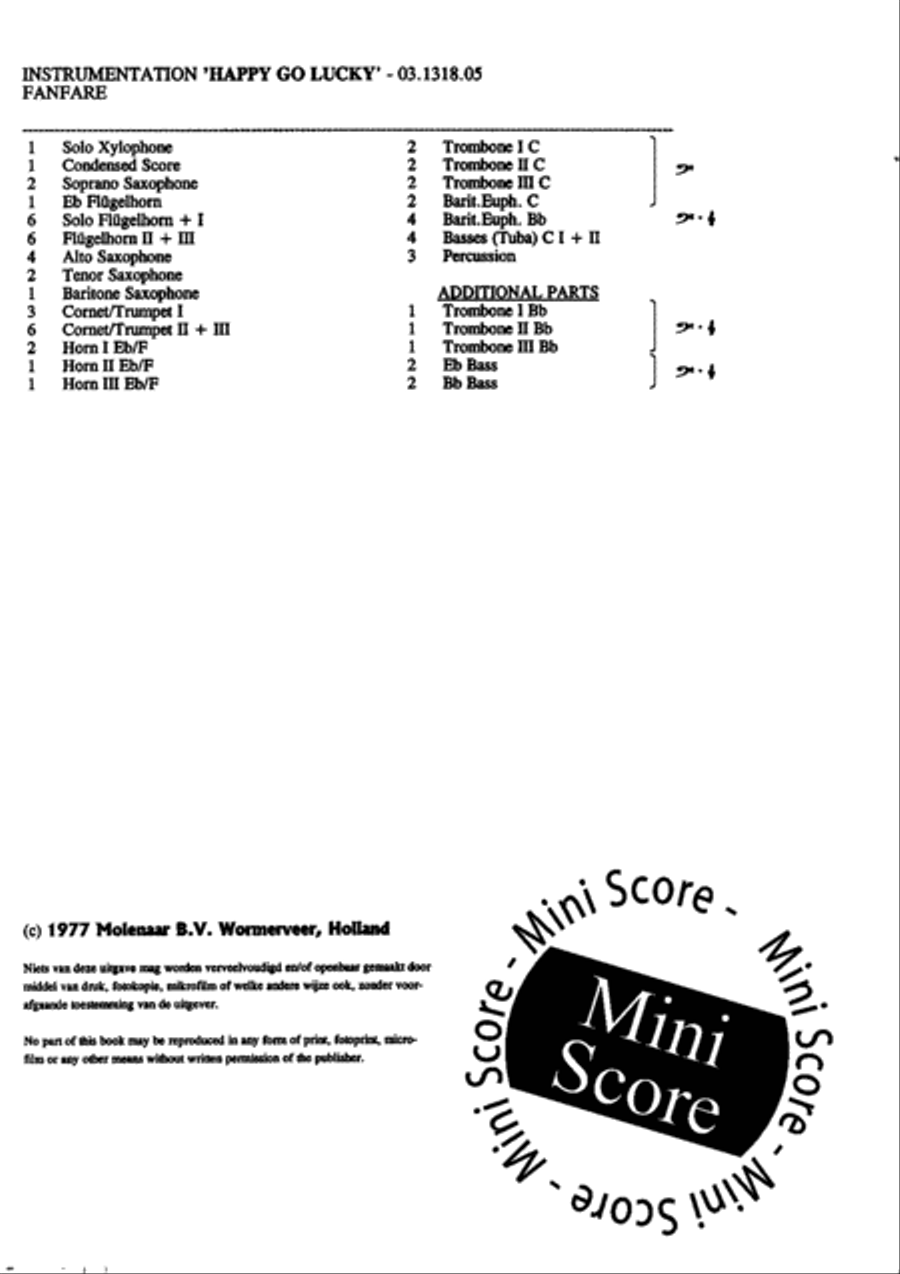 Happy Go Lucky Happy Go Lucky Fanfare Band scores gallery preview page 4
