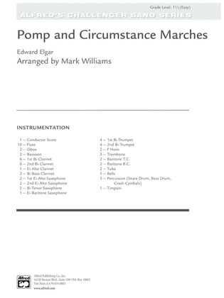 Book cover for Pomp and Circumstance Marches: Score