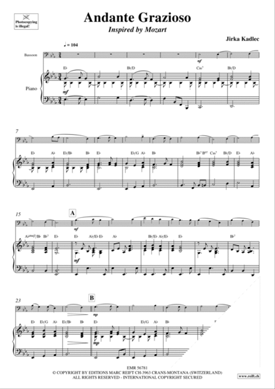 Andante Grazioso Bassoon Solo scores gallery preview page 4